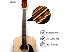 Stringjoy Brights | Medium Gauge (13-56) 80/20 Bronze Acoustic Guitar Strings image 2