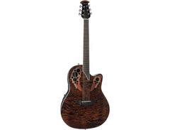 Ovation Celebrity Elite Plus CE44P-TGE Mid-Depth Acoustic-Electric Guitar - Dark Tiger Eye image 3