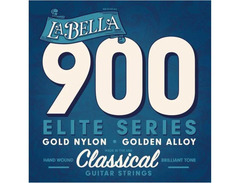 La Bella 900 Golden Nylon & Polished Golden Alloy Classical Guitar Strings - Medium Tension image 4