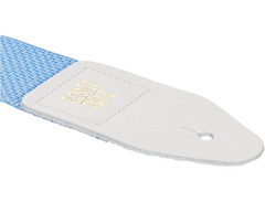 Ernie Ball 2-inch Polypro Strap - Soft Blue and White image 2