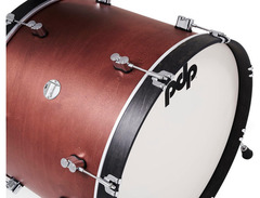 PDP Concept Maple Classic 3-piece Shell Pack with 24 inch Kick - Ox Blood with Ebony Hoops image 3