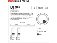 Evans EQ3 Smooth White Resonant Bass Head image 2