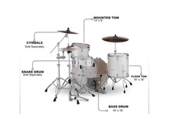Pearl Decade Maple DMP943XP/C 3-piece Shell Pack - White Satin Pearl image 4
