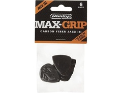 Dunlop Jazz III Max Grip Carbon Fiber 1.38mm Guitar Pick image 2