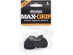Dunlop Jazz III Max Grip Nylon "Stiffo" 1.38mm Guitar Picks - Black image 3