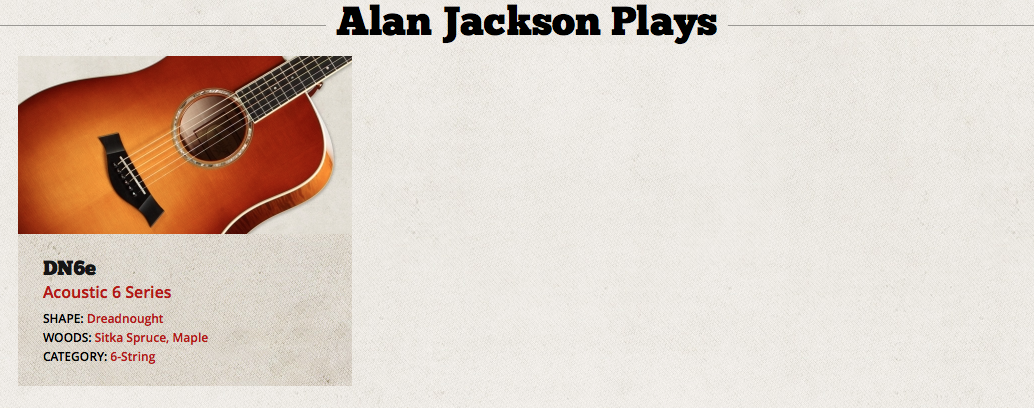 Alan Jackson  Taylor Guitars