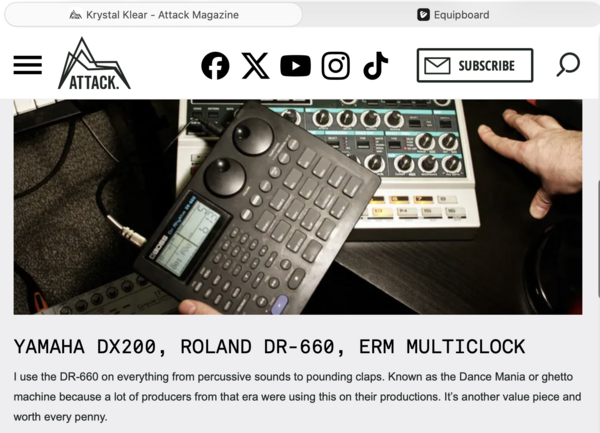Krystal Klear's' Boss Dr. Rhythm DR-660
