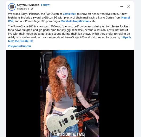 Riley Pinkerton's' Seymour Duncan PowerStage 200