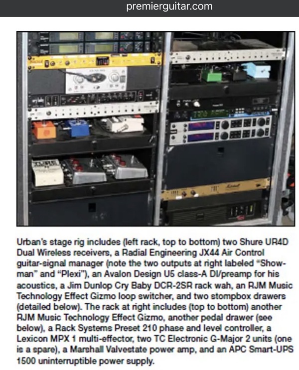 Keith Urban's' Dunlop Cry Baby DCR-2SR Rack