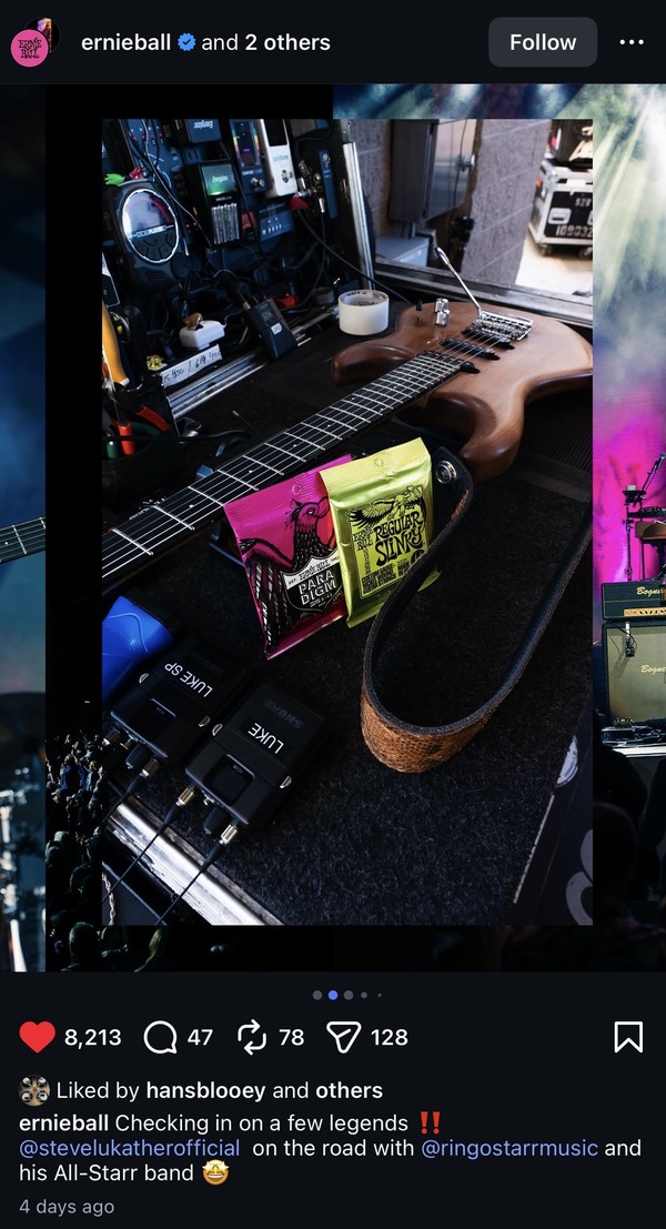 Steve Lukather's' Ernie Ball Regular Slinky Guitar Strings (10-46)