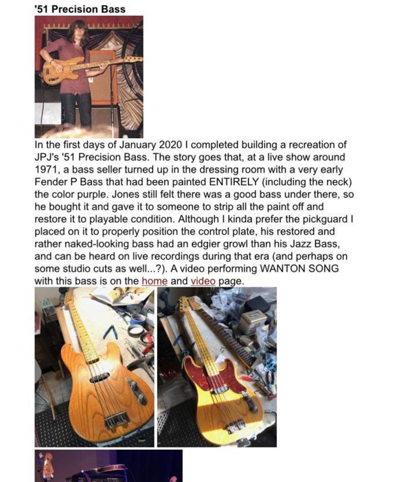 John Paul Jones's' Fender 1951 Precision Bass