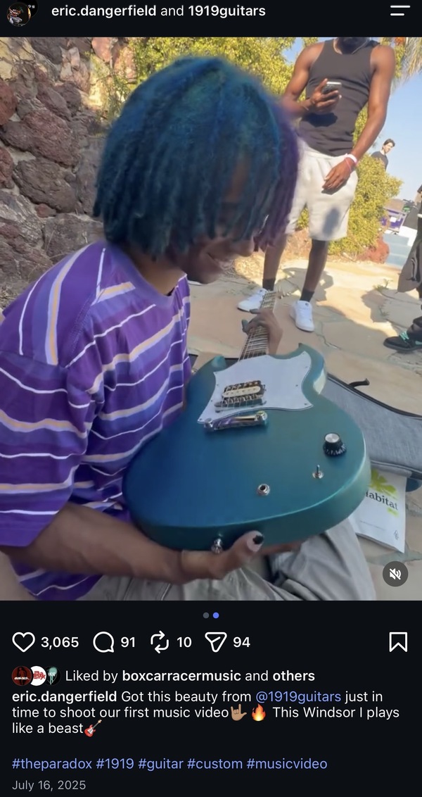 Eric Dangerfield's' 1919 Guitars Windsor I