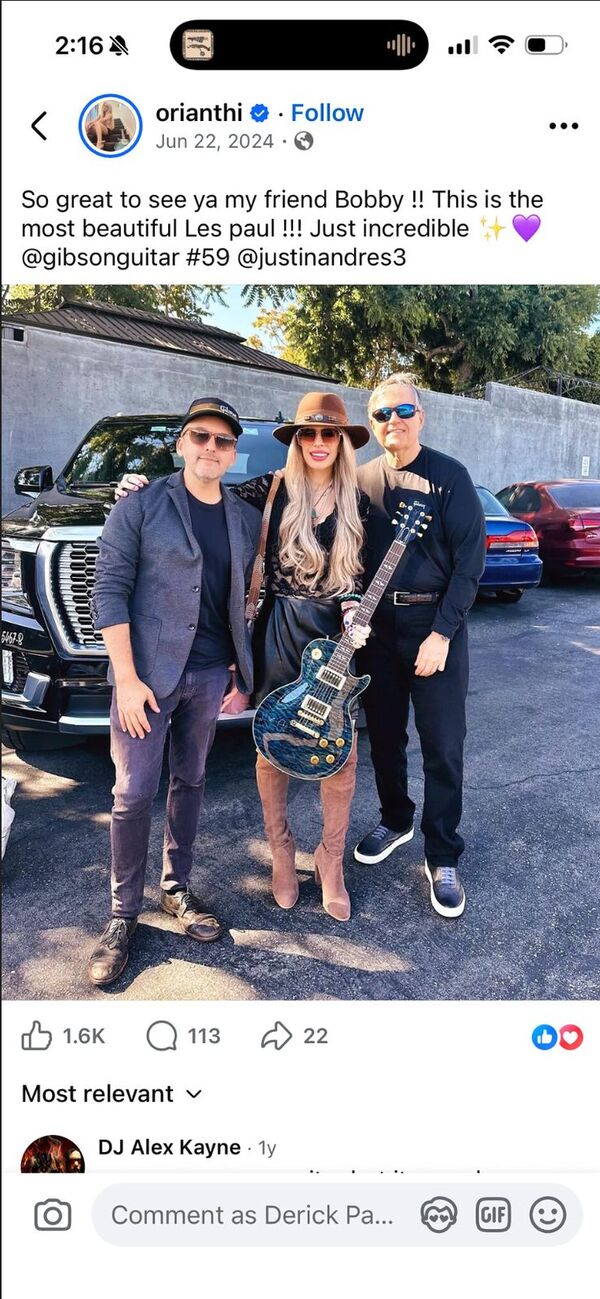 Orianthi's' Gibson Custom Shop Special Order '59 Les Paul Standard Reissue