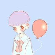 a boy with a balloon